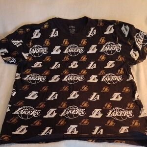 Fisll Los Angeles Lakers Logo All Over Shirt Men's 2XL